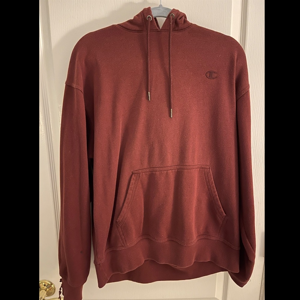 Champion maroon dark red hoodie sweatshirt
